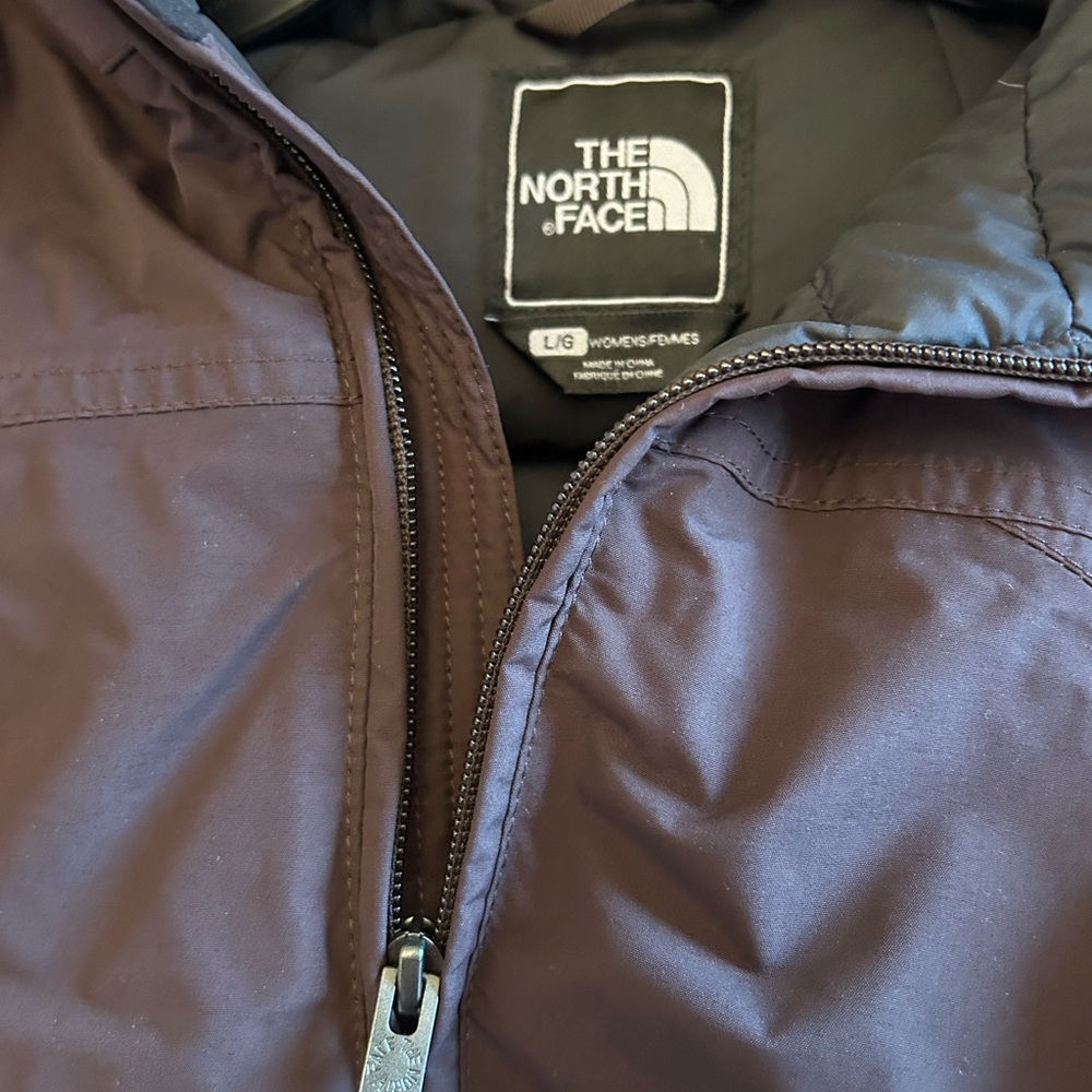 The North Face Dark Brown Jacket with Fur Hood - Picture 6 of 9
